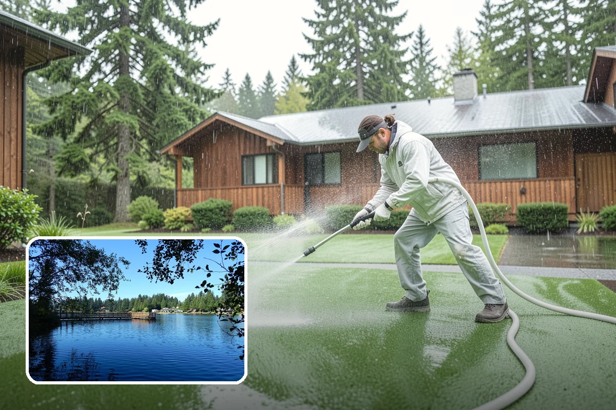 Trellis Cleaning in Federal Way, King County, WA - Clears algae and cobwebs from tight lattice crossings