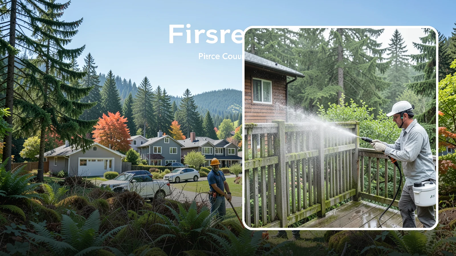 Trellis Cleaning in Fircrest, Pierce County, WA - We clean garden trellises to clear algae, cobwebs, and grime from the tight lattice grid that plants climb.