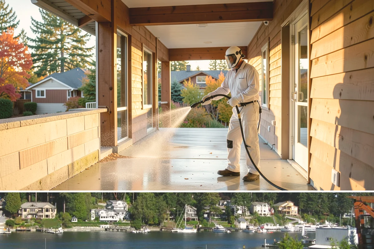 Trellis Cleaning in Gig Harbor, Pierce County, WA - Wash trellises in early spring before climbers fill in, when the grid is open and easy to reach.