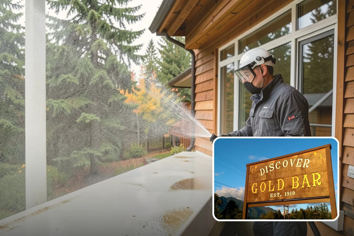 Trellis Cleaning in Gold Bar, Snohomish County, WA - Clears algae and cobwebs from tight lattice crossings