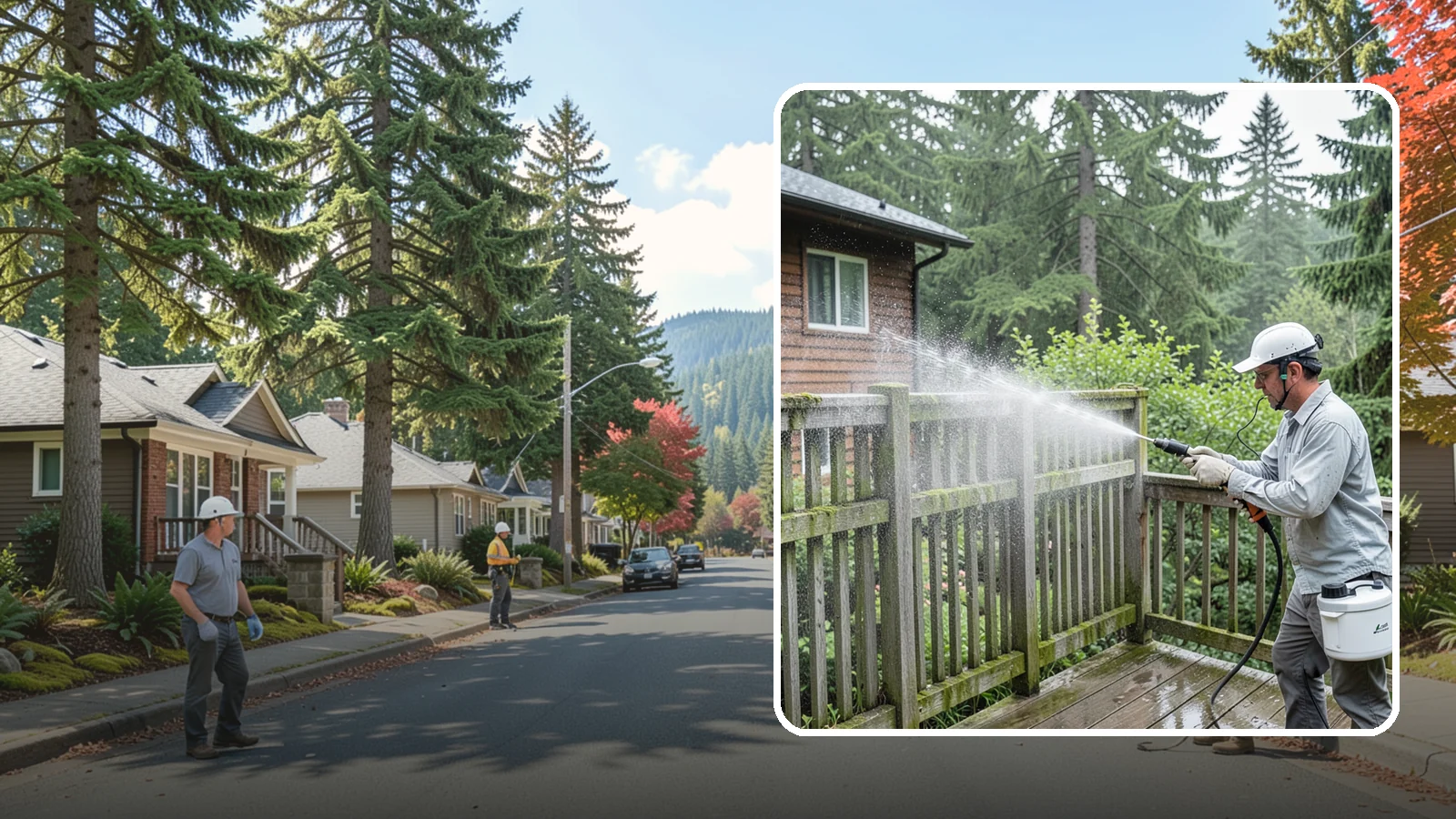 Trellis Cleaning in Hunts Point, King County, WA - We clean garden trellises to clear algae, cobwebs, and grime from the tight lattice grid that plants climb.