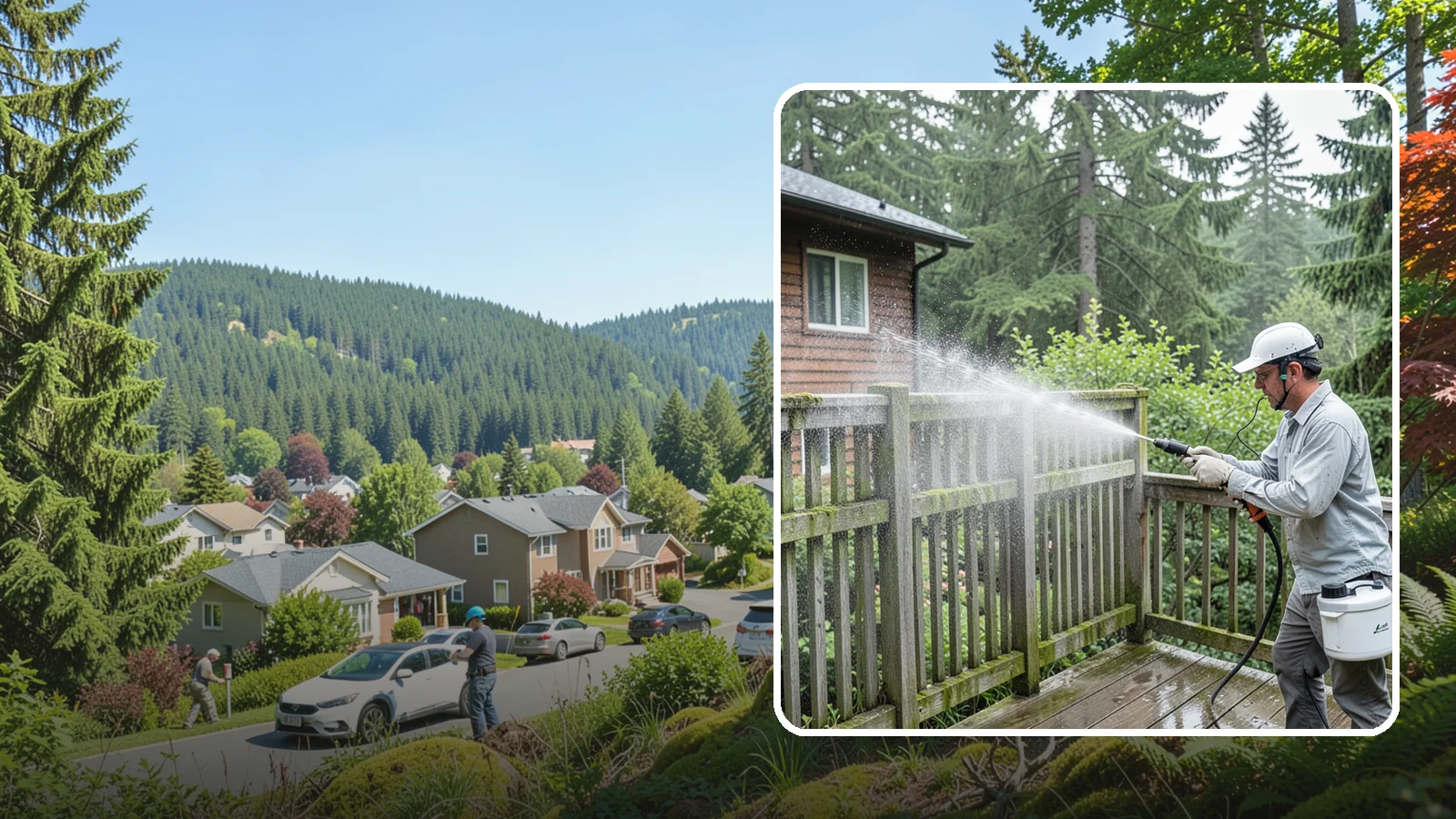 Trellis Cleaning in Index, Snohomish County, WA - We clean garden trellises to clear algae, cobwebs, and grime from the tight lattice grid that plants climb.