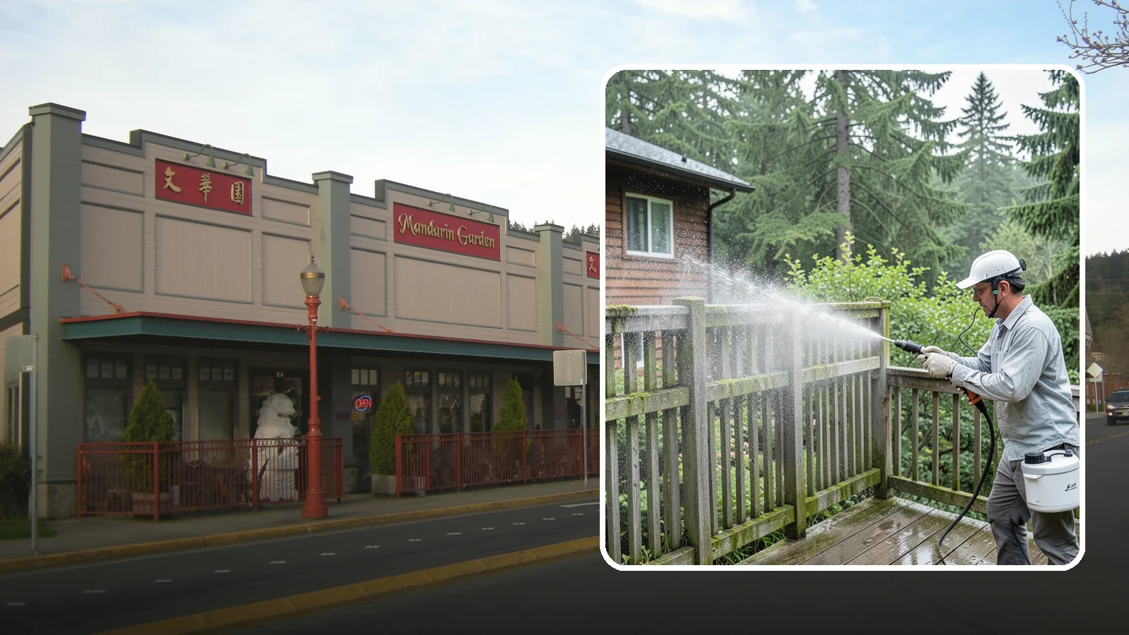 Trellis Cleaning in Issaquah, King County, WA - We clean garden trellises to clear algae, cobwebs, and grime from the tight lattice grid that plants climb.
