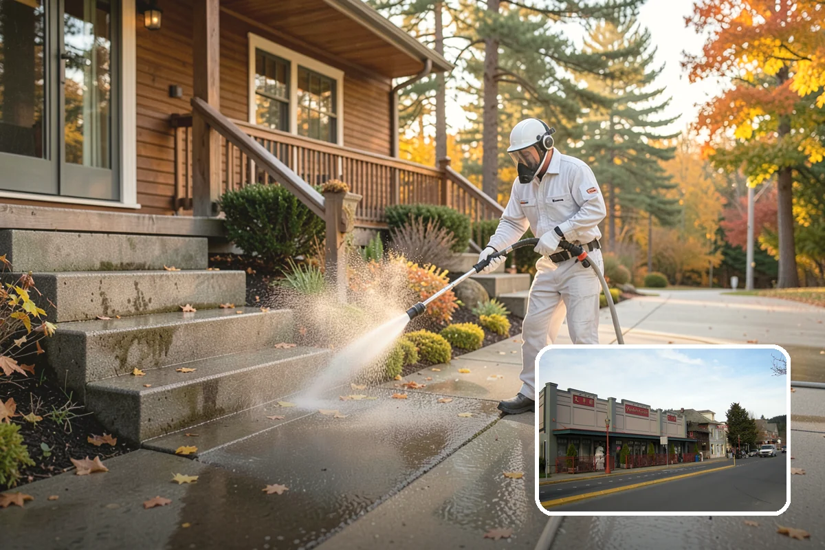 Trellis Cleaning in Issaquah, King County, WA - Clears algae and cobwebs from tight lattice crossings