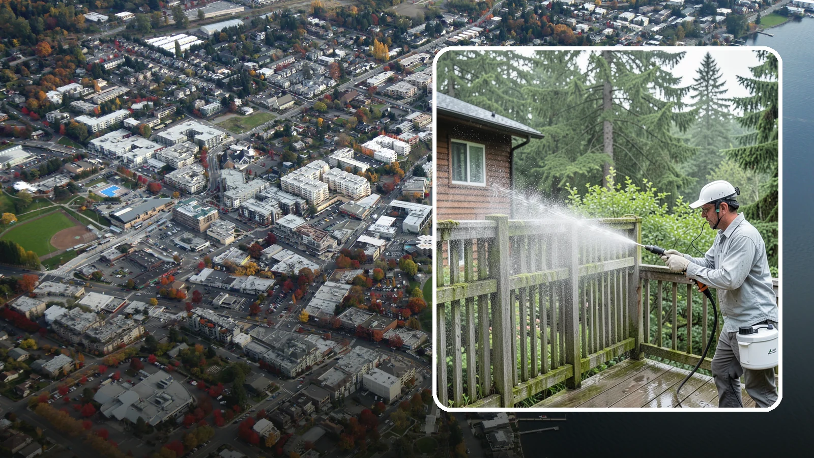 Trellis Cleaning in Kirkland, King County, WA - We clean garden trellises to clear algae, cobwebs, and grime from the tight lattice grid that plants climb.