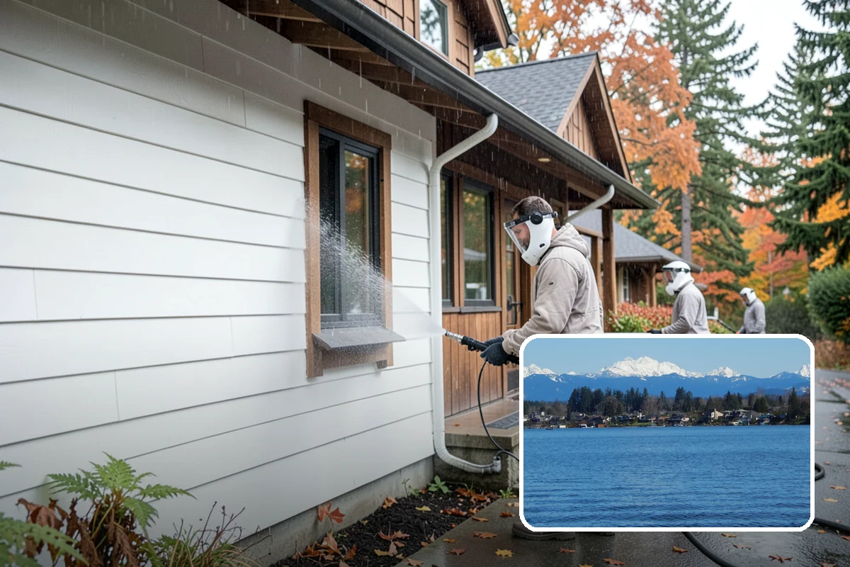 Trellis Cleaning in Lake Stevens, Snohomish County, WA - Clears algae and cobwebs from tight lattice crossings