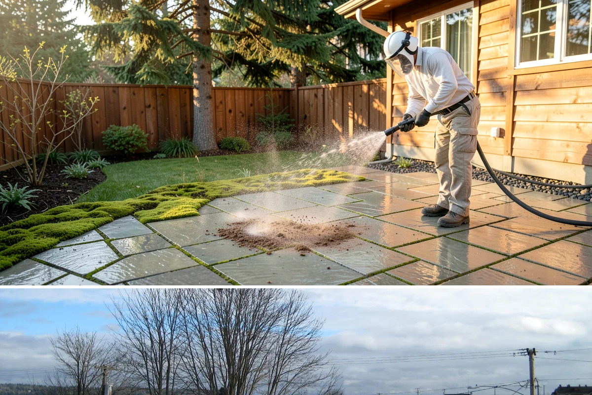 Trellis Cleaning in Langley, Island County, WA - Wash trellises in early spring before climbers fill in, when the grid is open and easy to reach.