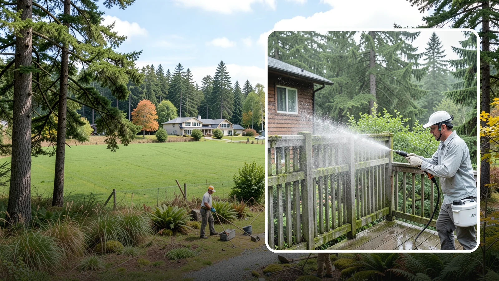 Trellis Cleaning in Lyman, Skagit County, WA - We clean garden trellises to clear algae, cobwebs, and grime from the tight lattice grid that plants climb.