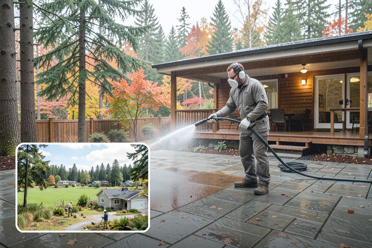 Trellis Cleaning in Lyman, Skagit County, WA - Clears algae and cobwebs from tight lattice crossings