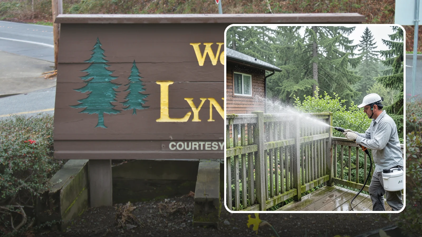 Trellis Cleaning in Lynnwood, Snohomish County, WA - We clean garden trellises to clear algae, cobwebs, and grime from the tight lattice grid that plants climb.