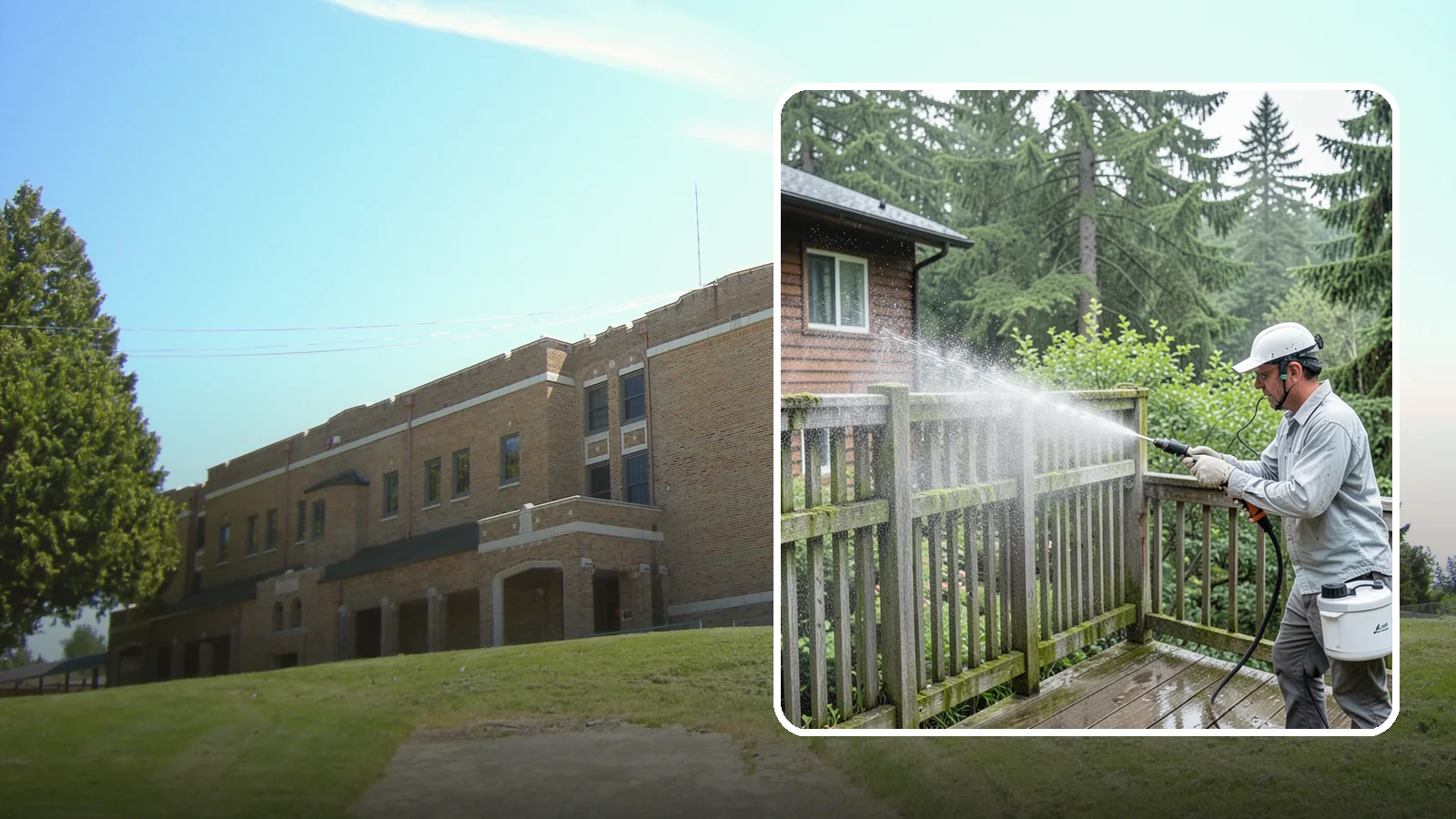Trellis Cleaning in Maple Valley, King County, WA - We clean garden trellises to clear algae, cobwebs, and grime from the tight lattice grid that plants climb.