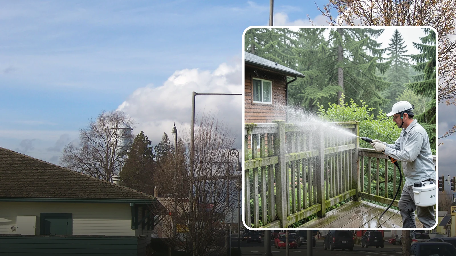 Trellis Cleaning in Marysville, Snohomish County, WA - We clean garden trellises to clear algae, cobwebs, and grime from the tight lattice grid that plants climb.