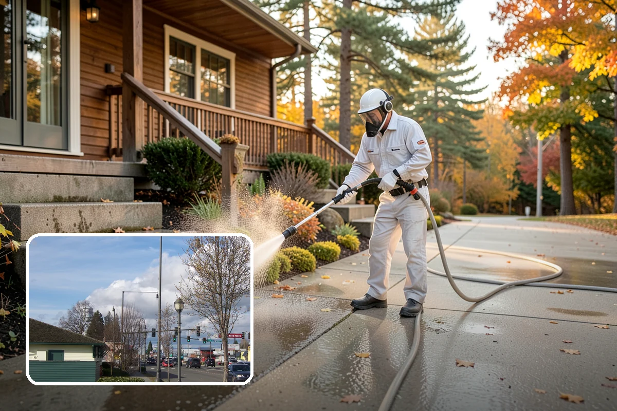 Trellis Cleaning in Marysville, Snohomish County, WA - Clears algae and cobwebs from tight lattice crossings