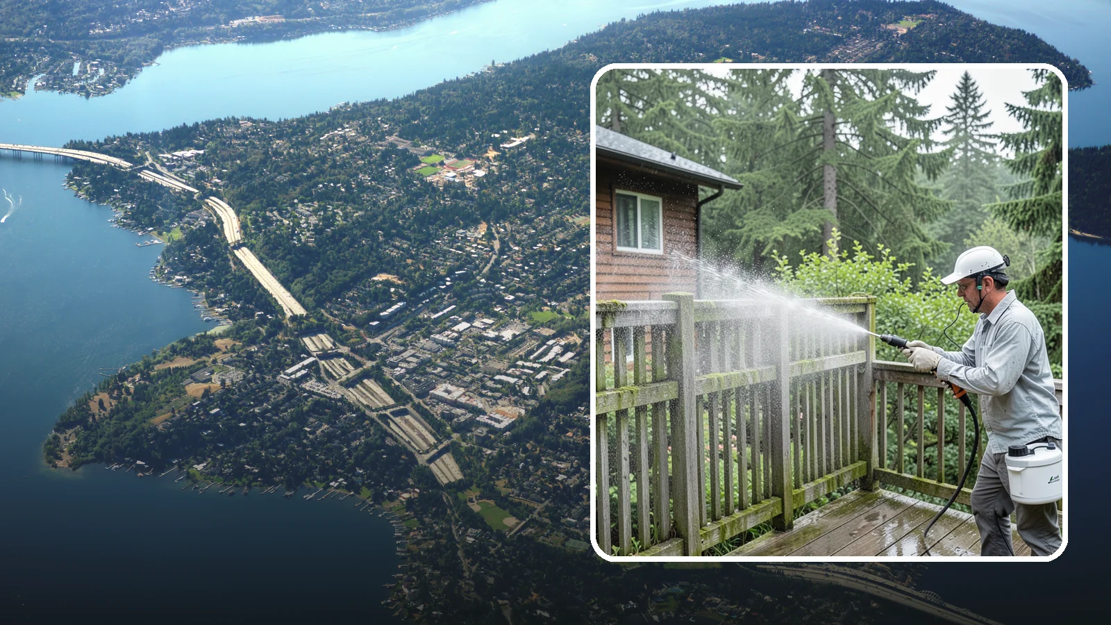 Trellis Cleaning in Mercer Island, King County, WA - We clean garden trellises to clear algae, cobwebs, and grime from the tight lattice grid that plants climb.
