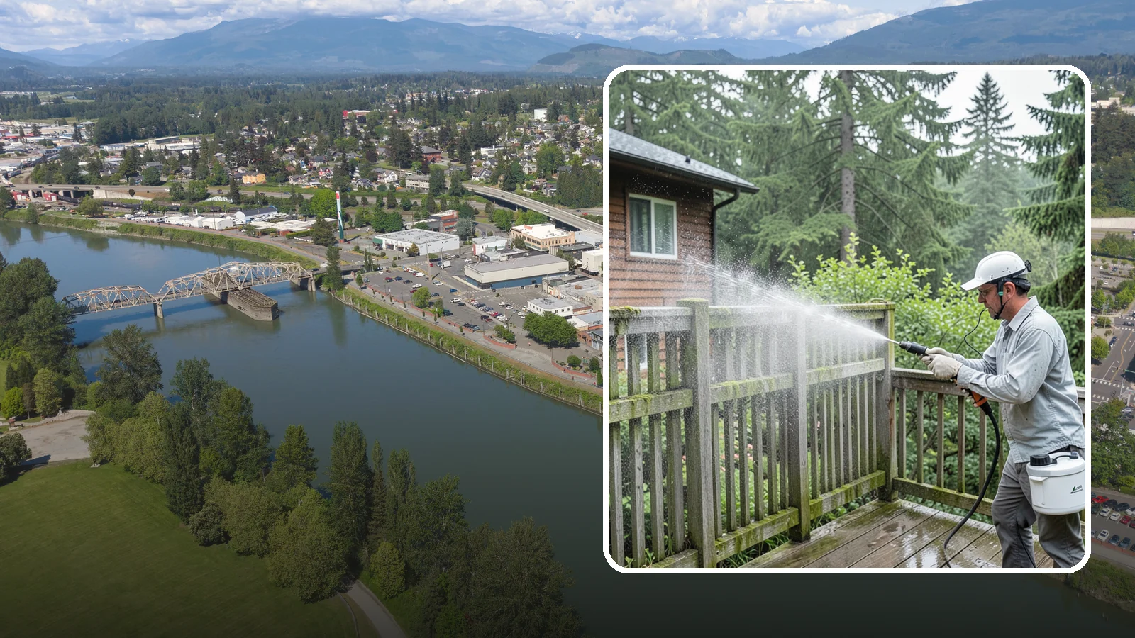 Trellis Cleaning in Mount Vernon, Skagit County, WA - We clean garden trellises to clear algae, cobwebs, and grime from the tight lattice grid that plants climb.