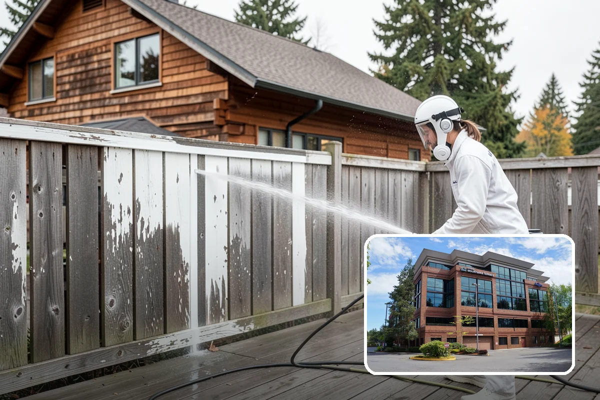 Trellis Cleaning in Mountlake Terrace, Snohomish County, WA - Clears algae and cobwebs from tight lattice crossings