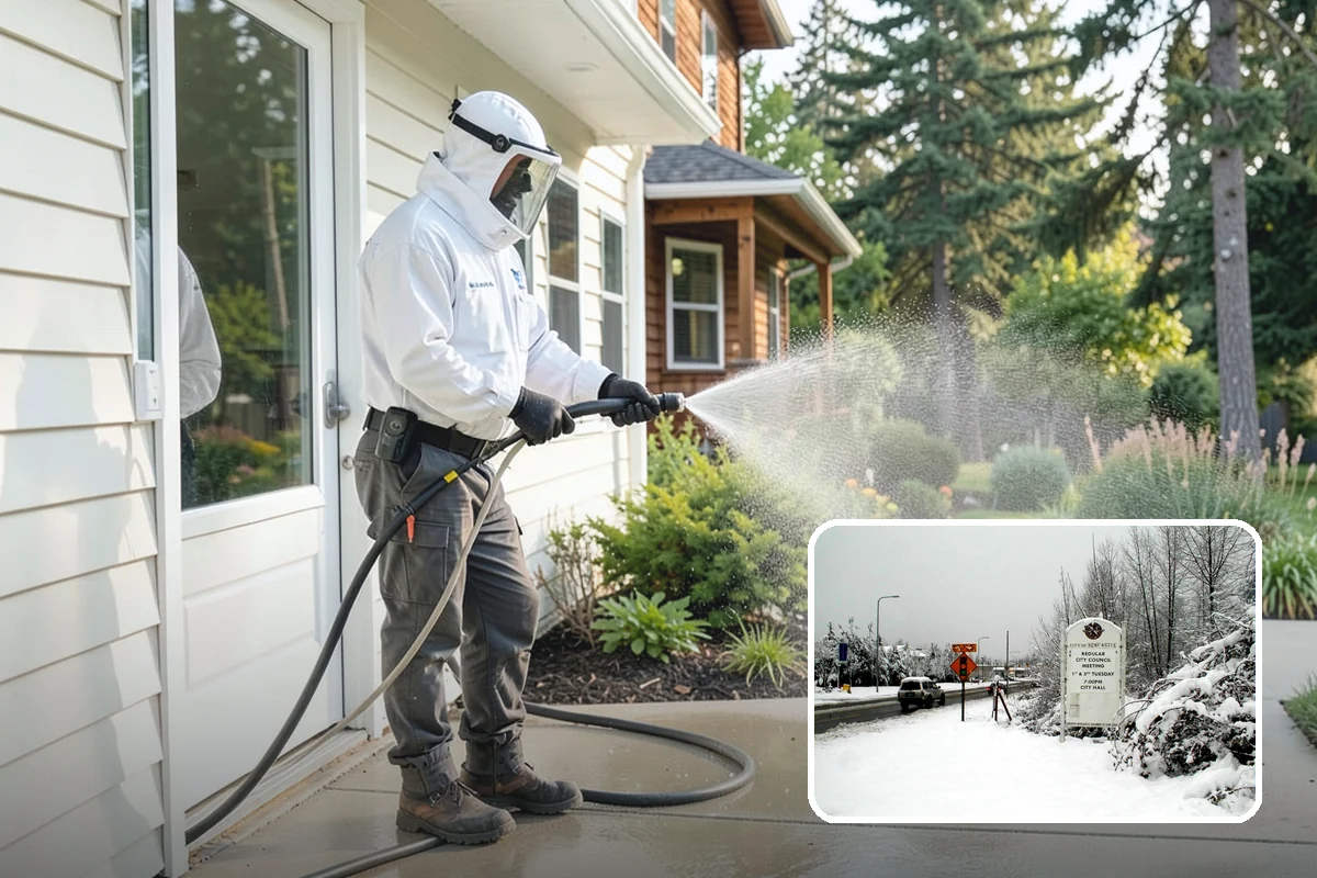 Trellis Cleaning in Newcastle, King County, WA - Clears algae and cobwebs from tight lattice crossings