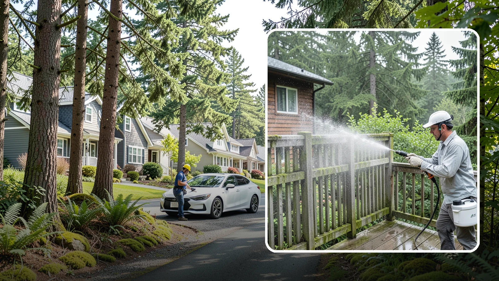 Trellis Cleaning in Normandy Park, King County, WA - We clean garden trellises to clear algae, cobwebs, and grime from the tight lattice grid that plants climb.