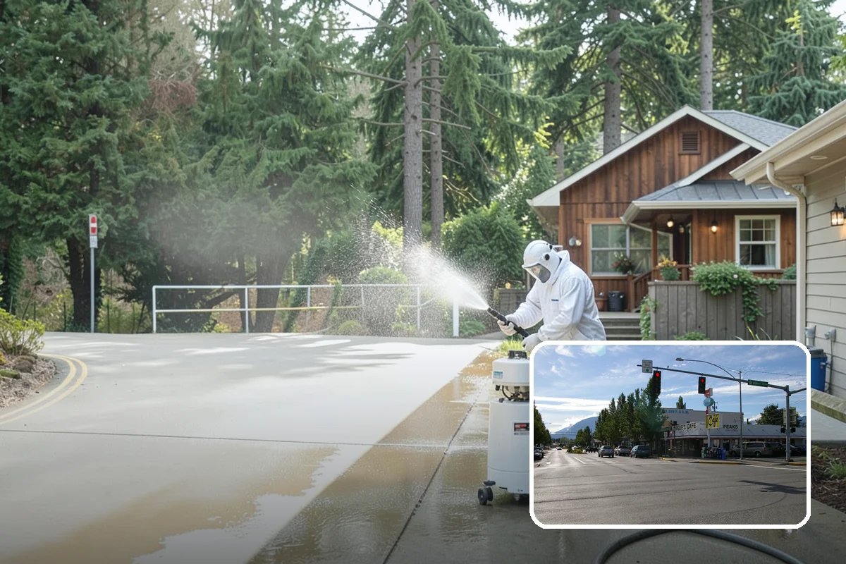 Trellis Cleaning in North Bend, King County, WA - Clears algae and cobwebs from tight lattice crossings