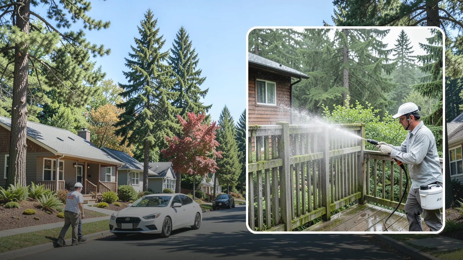 Trellis Cleaning in Orting, Pierce County, WA - We clean garden trellises to clear algae, cobwebs, and grime from the tight lattice grid that plants climb.