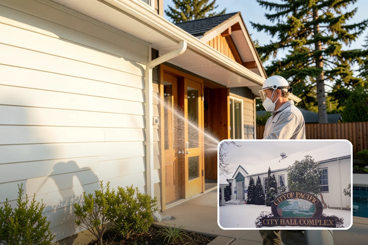 Trellis Cleaning in Pacific, King County, WA - Clears algae and cobwebs from tight lattice crossings