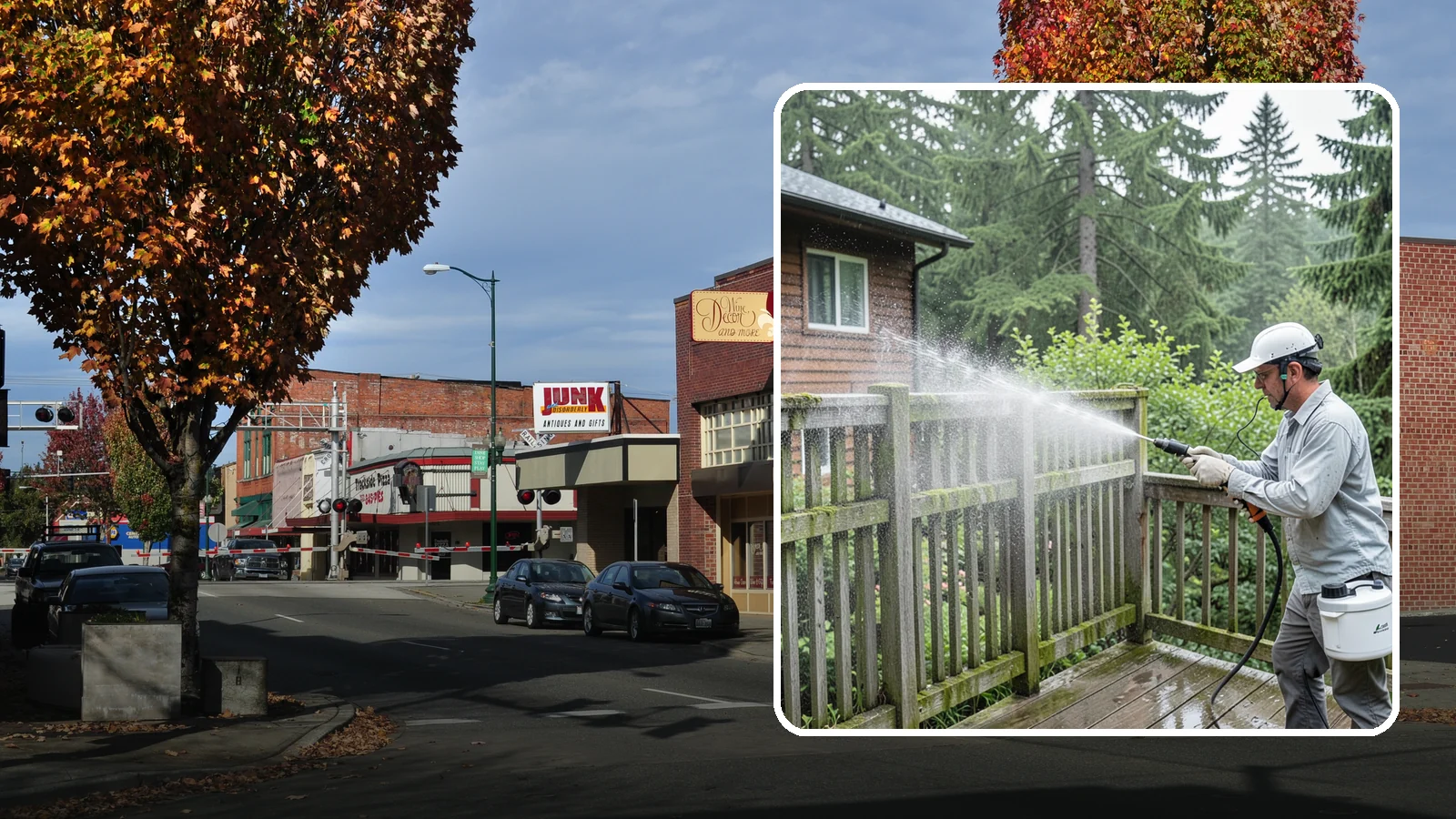 Trellis Cleaning in Puyallup, Pierce County, WA - We clean garden trellises to clear algae, cobwebs, and grime from the tight lattice grid that plants climb.