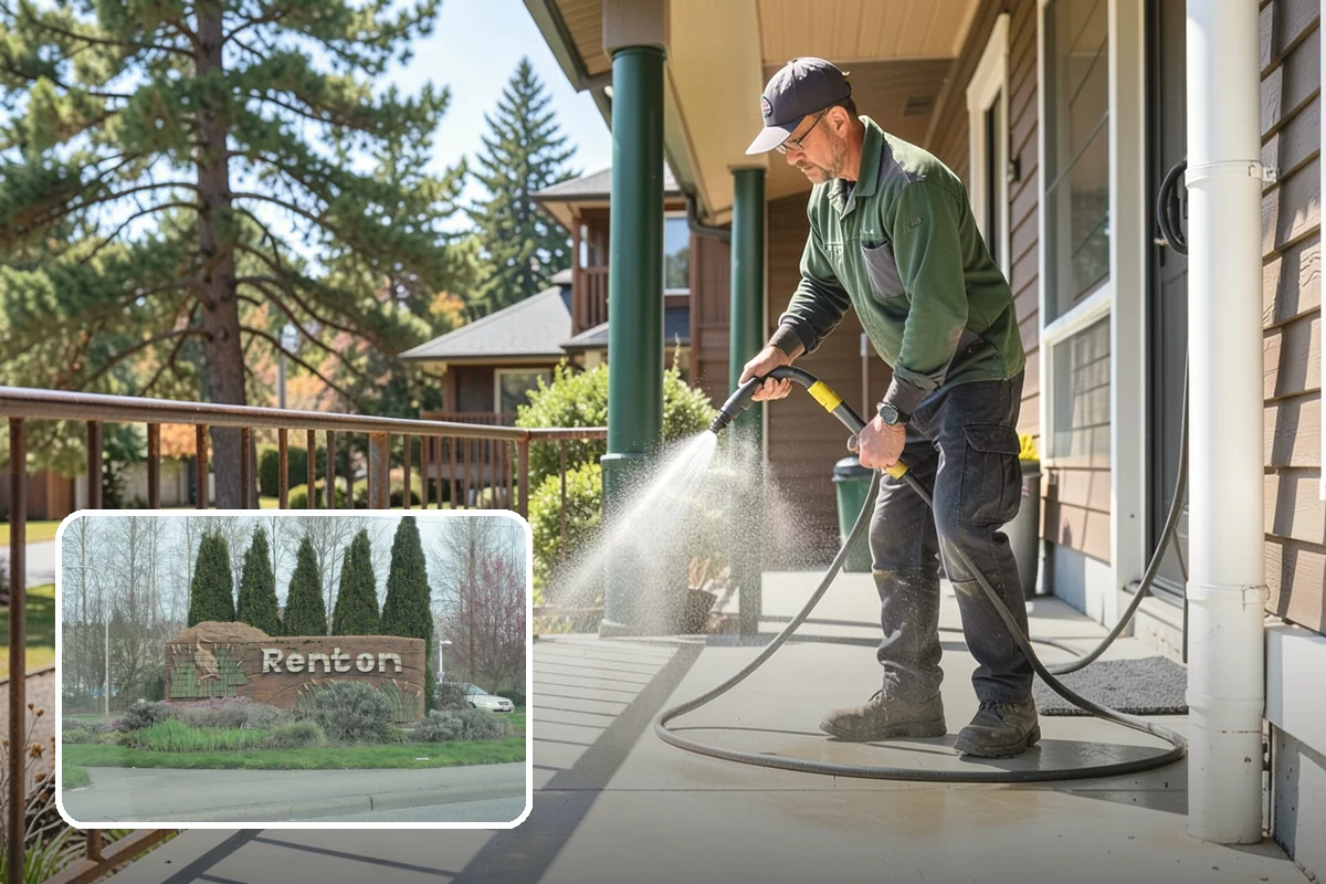 Trellis Cleaning in Renton, King County, WA - Clears algae and cobwebs from tight lattice crossings