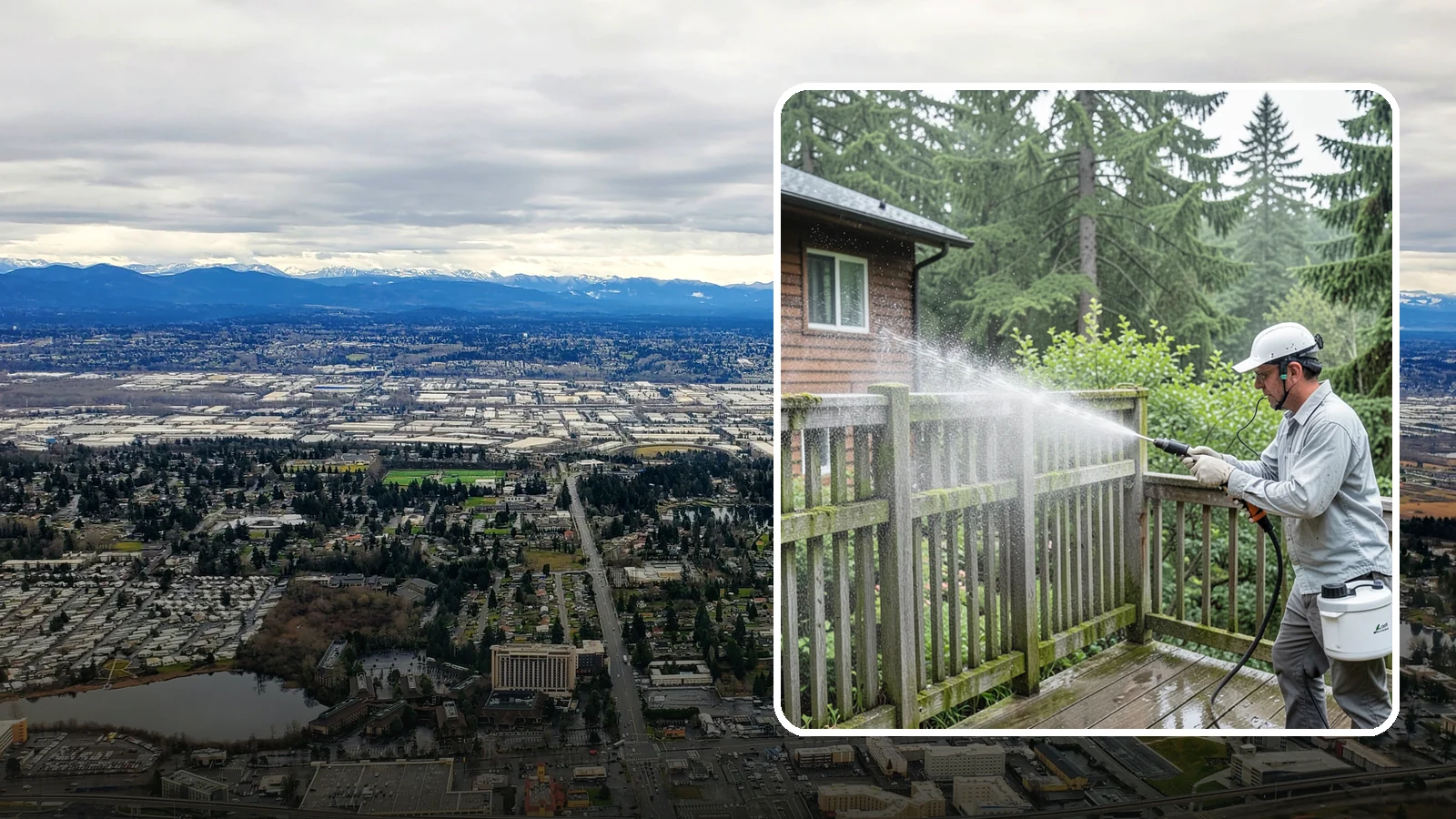 Trellis Cleaning in SeaTac, King County, WA - We clean garden trellises to clear algae, cobwebs, and grime from the tight lattice grid that plants climb.