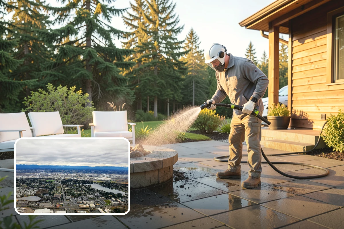 Trellis Cleaning in SeaTac, King County, WA - Clears algae and cobwebs from tight lattice crossings