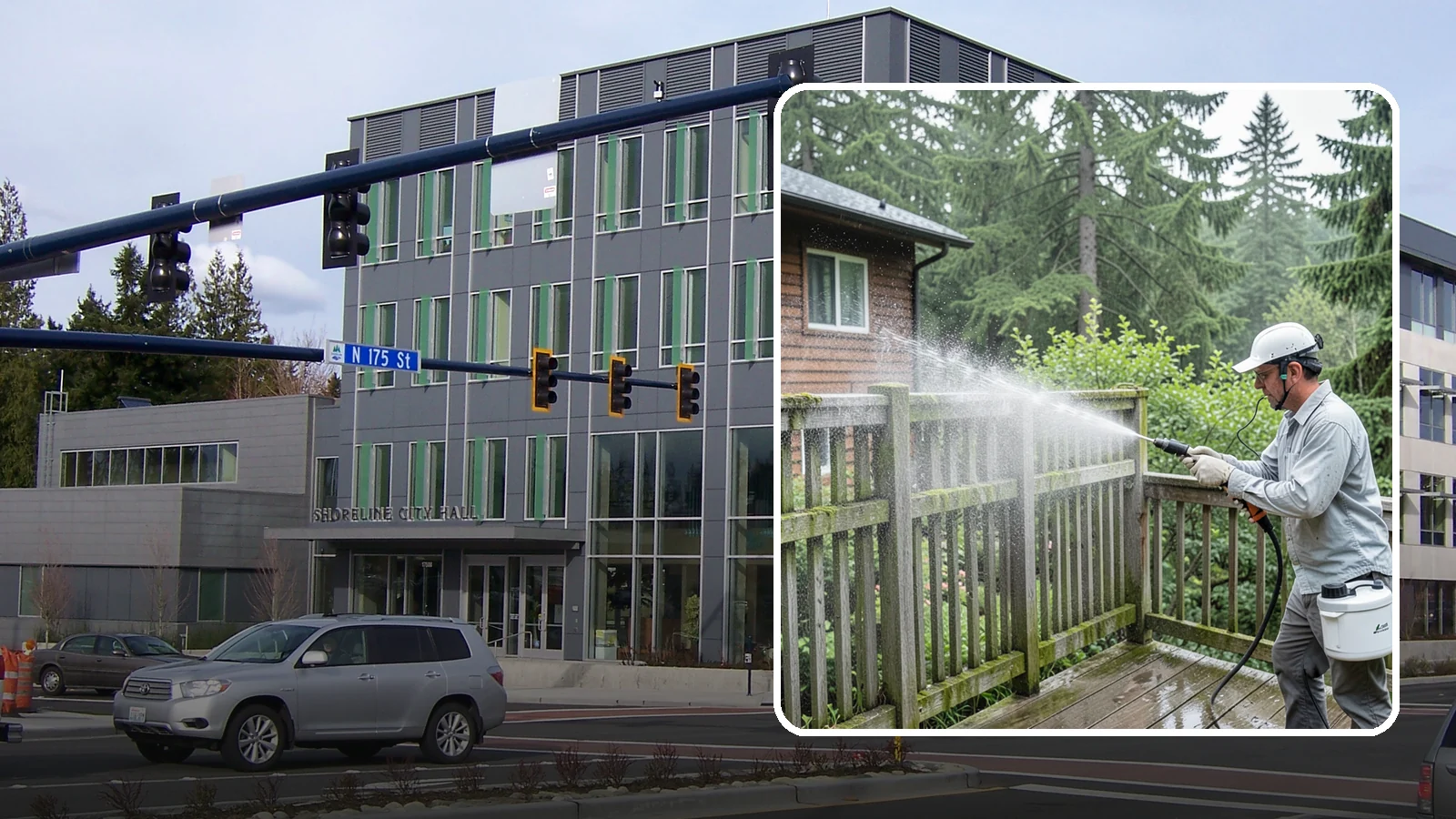Trellis Cleaning in Shoreline, King County, WA - We clean garden trellises to clear algae, cobwebs, and grime from the tight lattice grid that plants climb.