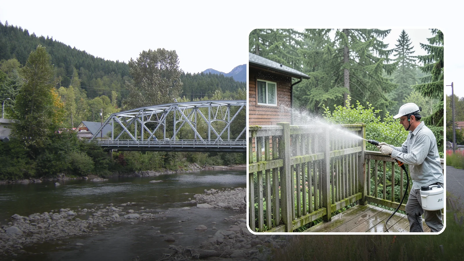 Trellis Cleaning in Skykomish, King County, WA - We clean garden trellises to clear algae, cobwebs, and grime from the tight lattice grid that plants climb.
