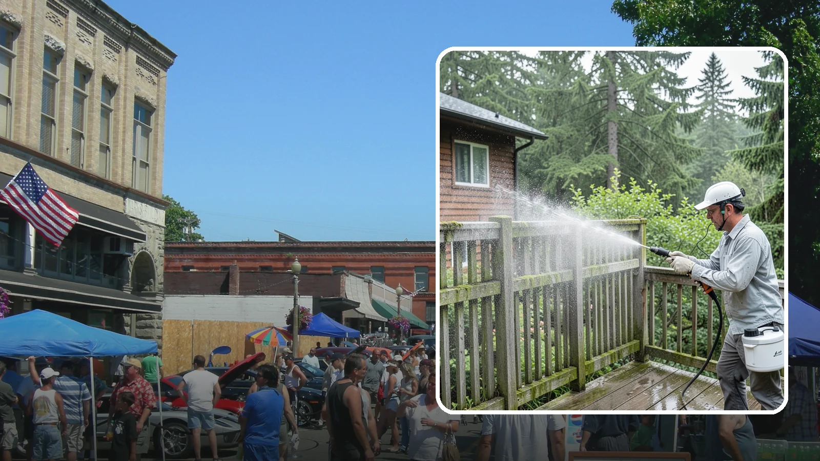 Trellis Cleaning in Snohomish, Snohomish County, WA - We clean garden trellises to clear algae, cobwebs, and grime from the tight lattice grid that plants climb.