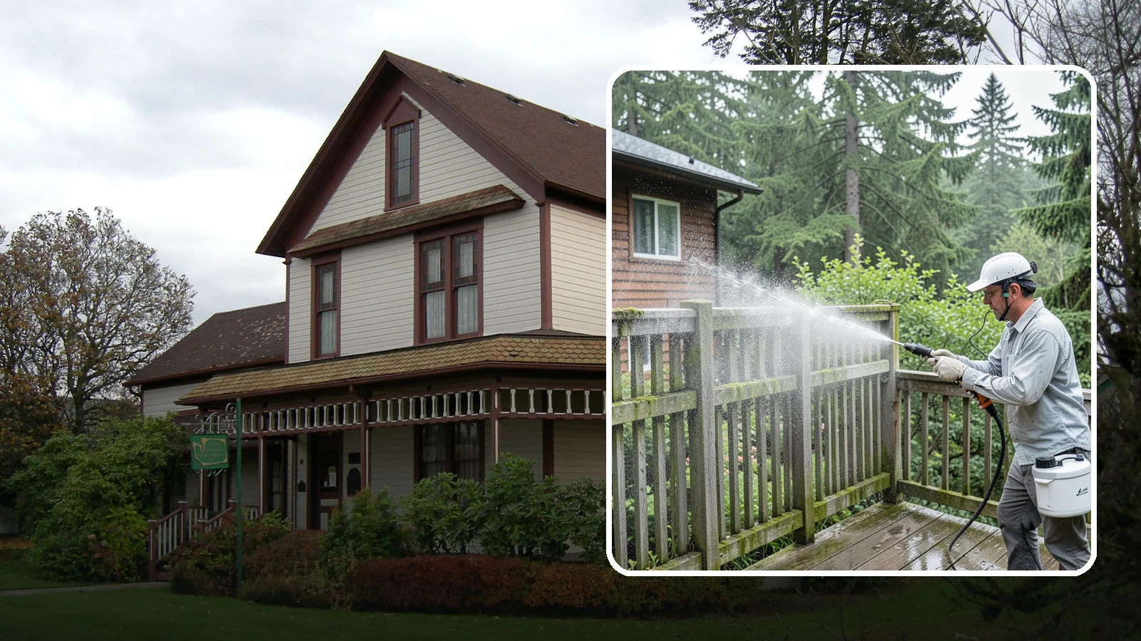 Trellis Cleaning in Sumner, Pierce County, WA - We clean garden trellises to clear algae, cobwebs, and grime from the tight lattice grid that plants climb.
