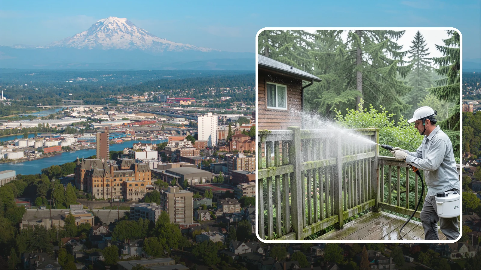 Trellis Cleaning in Tacoma, Pierce County, WA - We clean garden trellises to clear algae, cobwebs, and grime from the tight lattice grid that plants climb.