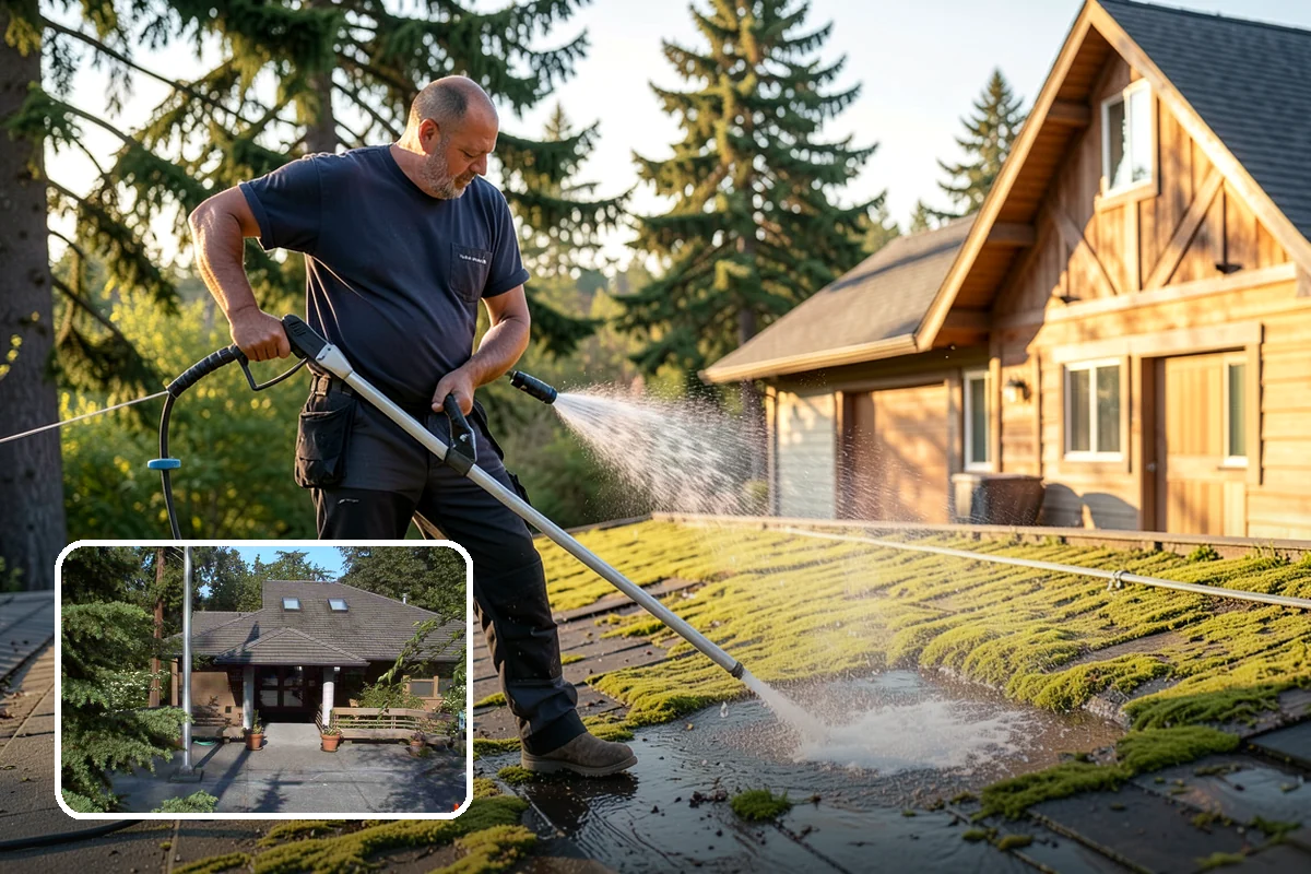 Trellis Cleaning in Yarrow Point, King County, WA - Clears algae and cobwebs from tight lattice crossings