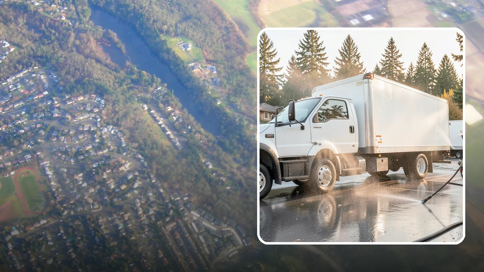 Truck Washing in Algona, King County, WA - We wash work trucks and box trucks to strip the mud, road film, and grime that Washington job sites and highways pile on.