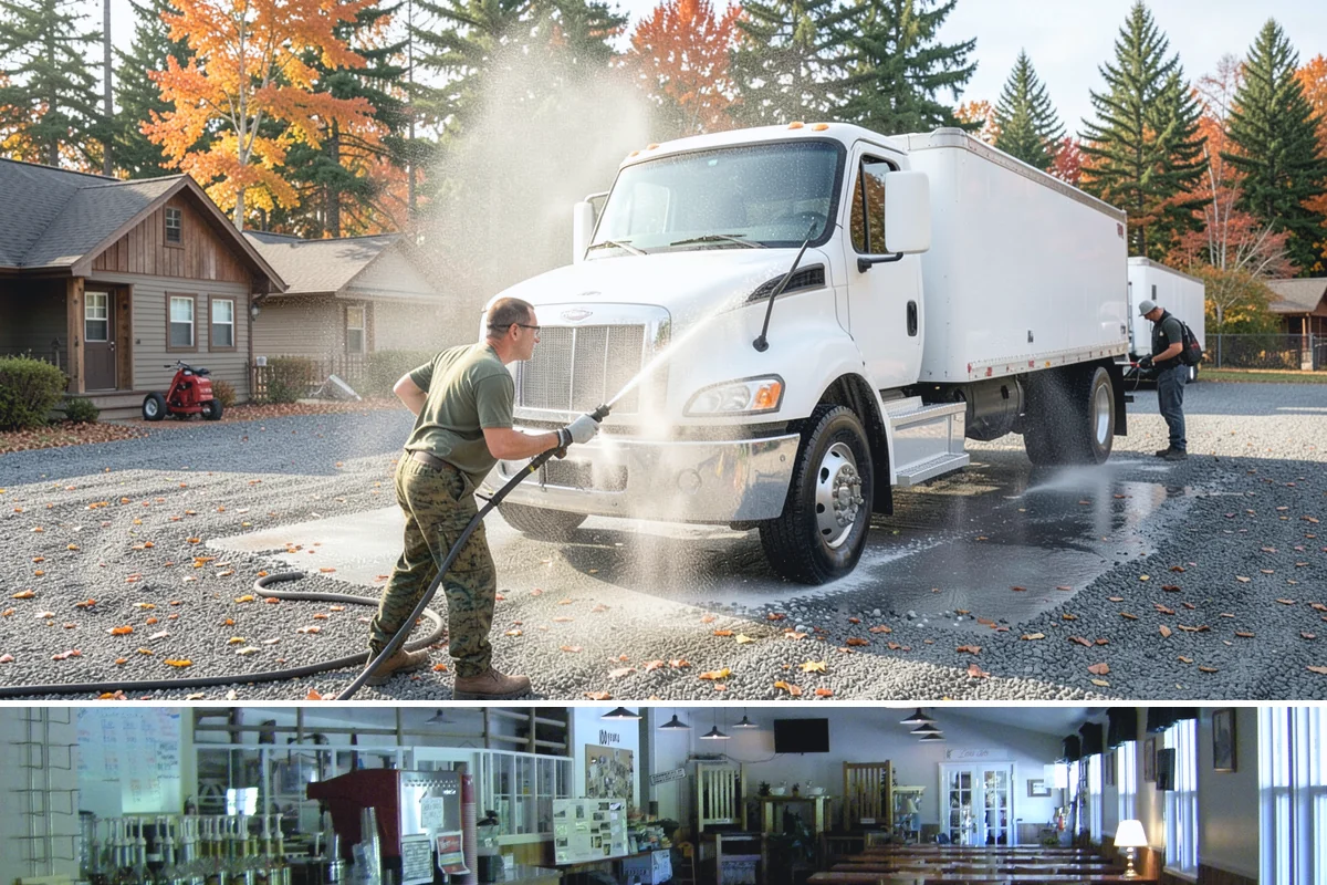 Truck Washing in Black Diamond, King County, WA - Muddy winter and spring conditions call for more frequent truck washes to stay presentable.