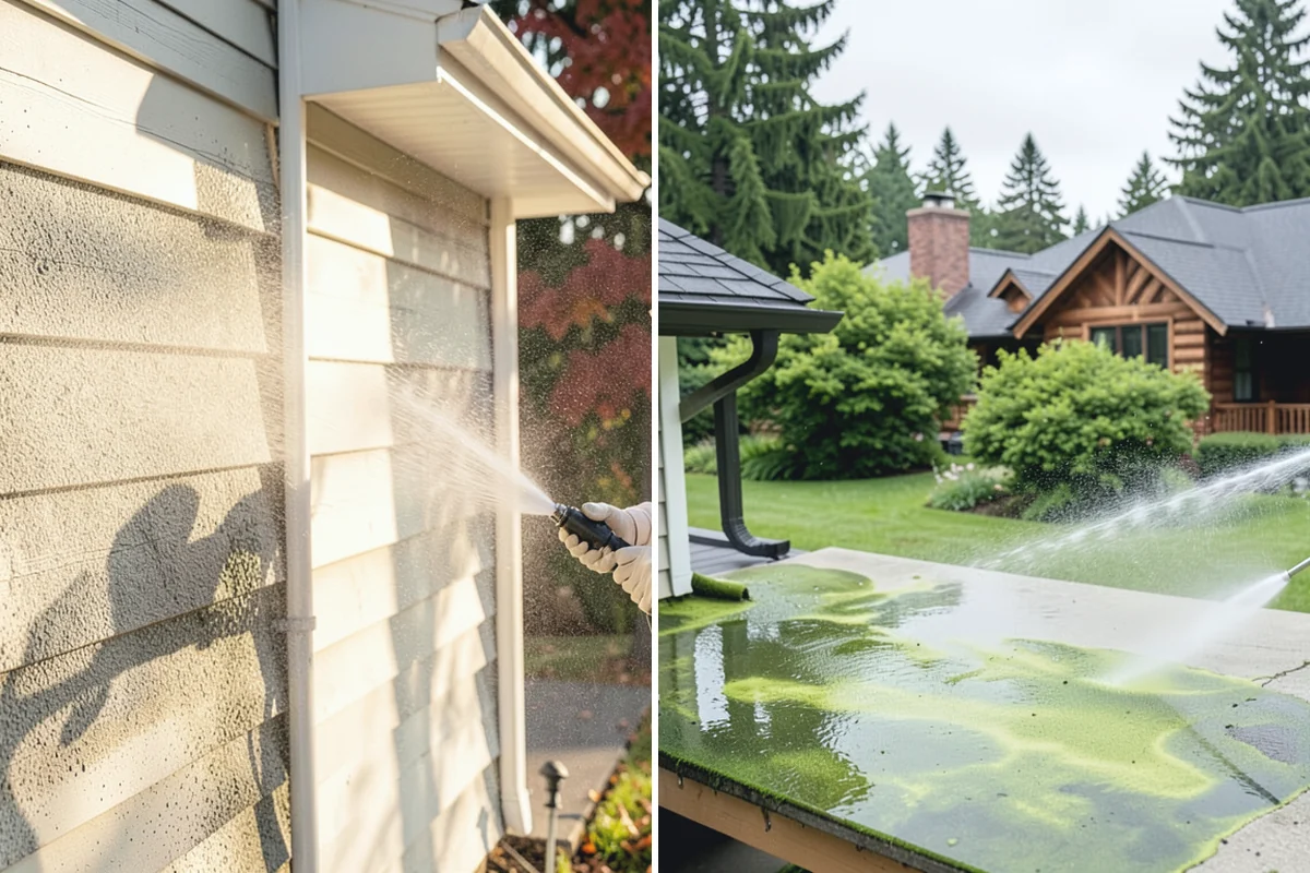 Truck Washing in Bonney Lake, Pierce County, WA - Pre-rinse to loosen caked mud and grit