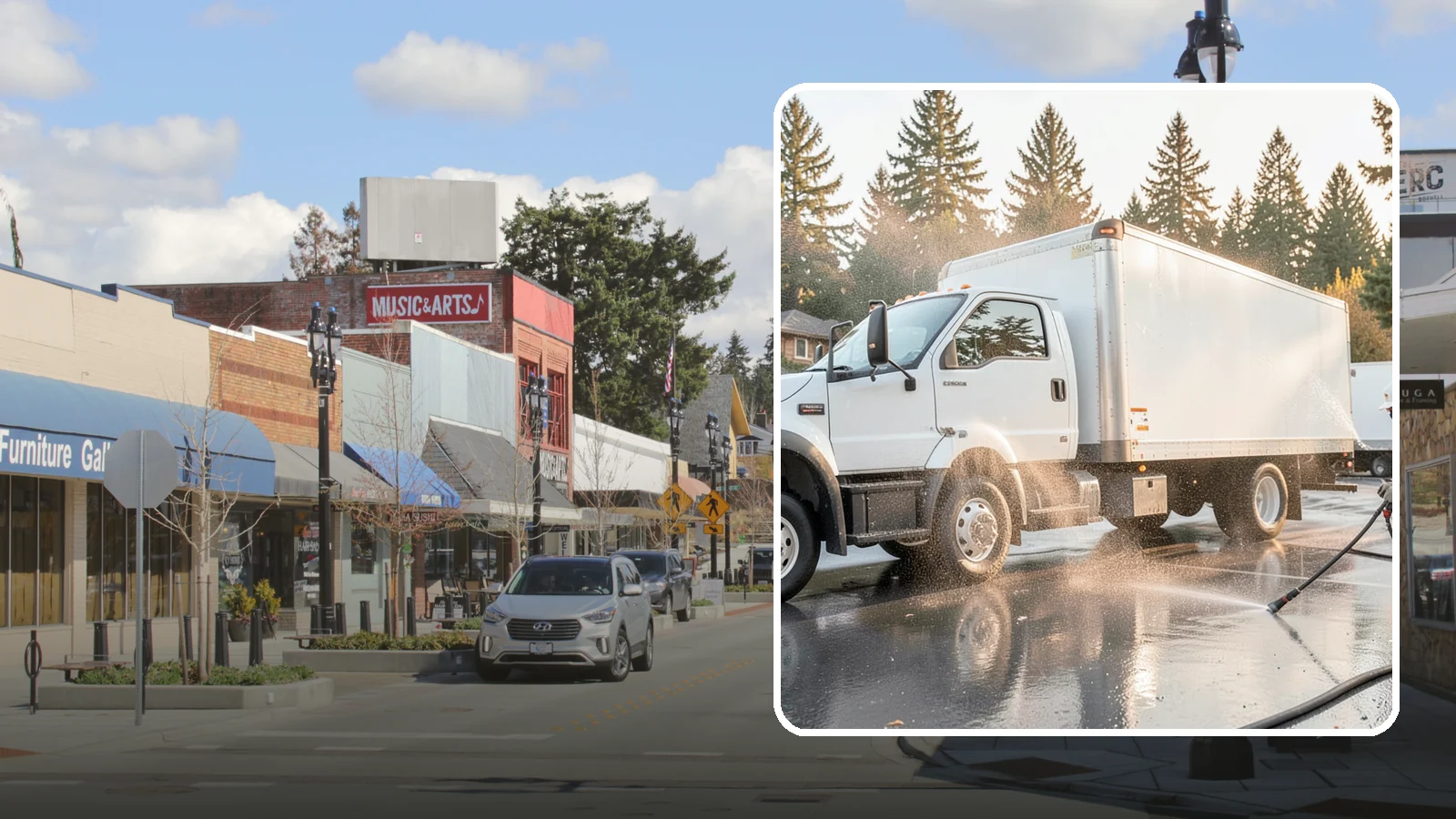 Truck Washing in Bothell, King County, WA - We wash work trucks and box trucks to strip the mud, road film, and grime that Washington job sites and highways pile on.