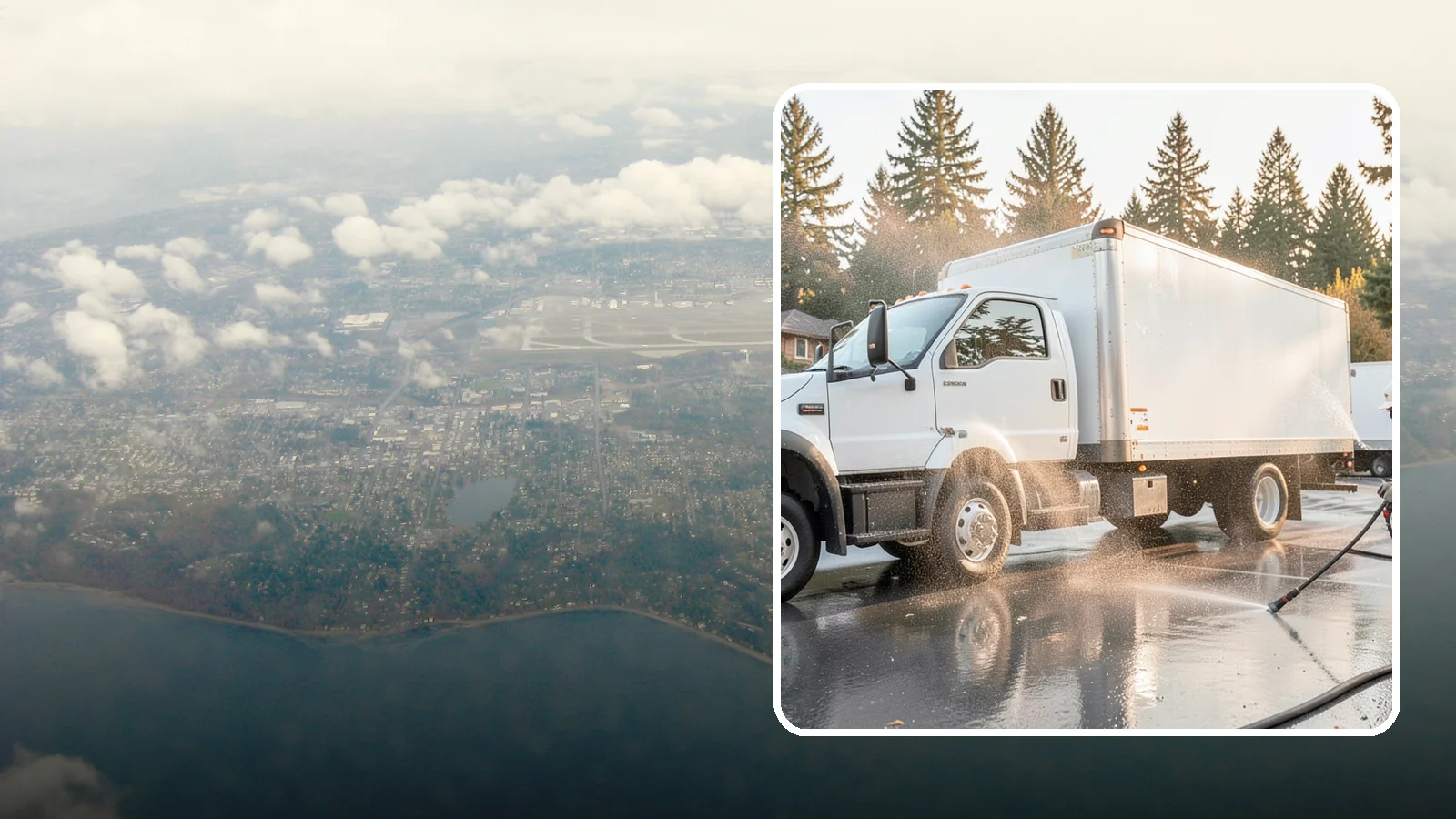 Truck Washing in Burien, King County, WA - We wash work trucks and box trucks to strip the mud, road film, and grime that Washington job sites and highways pile on.