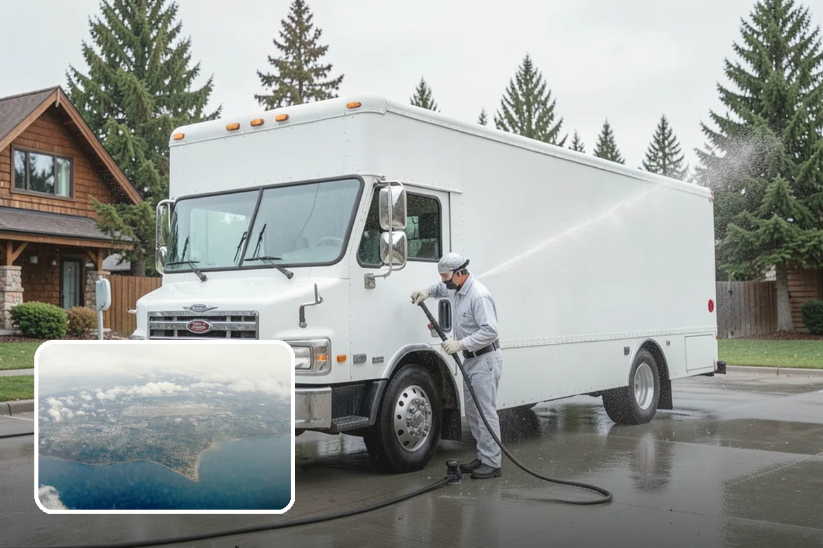Truck Washing in Burien, King County, WA - Cuts through construction mud and highway film