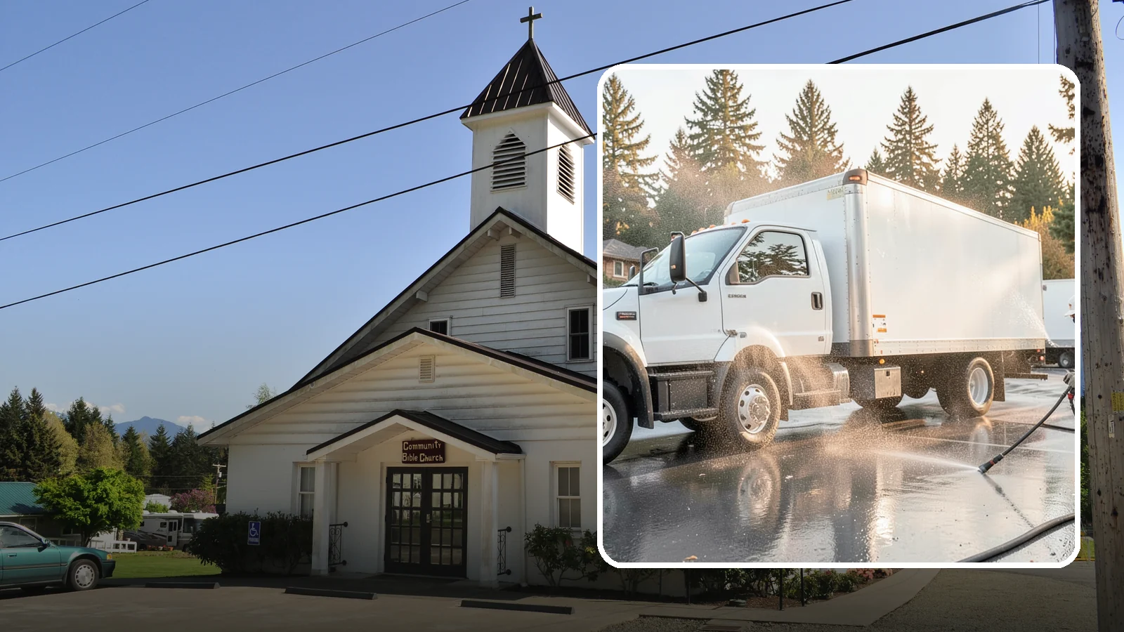 Truck Washing in Concrete, Skagit County, WA - We wash work trucks and box trucks to strip the mud, road film, and grime that Washington job sites and highways pile on.