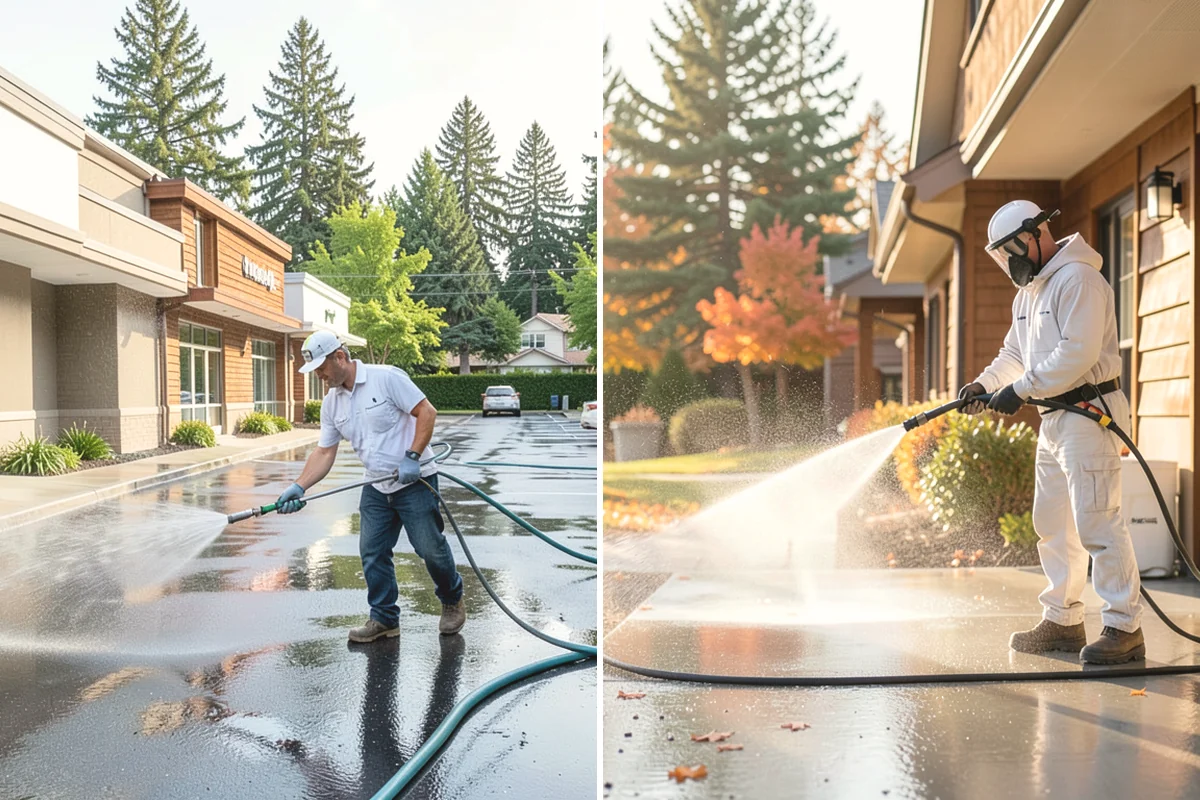 Truck Washing in Covington, King County, WA - Pre-rinse to loosen caked mud and grit
