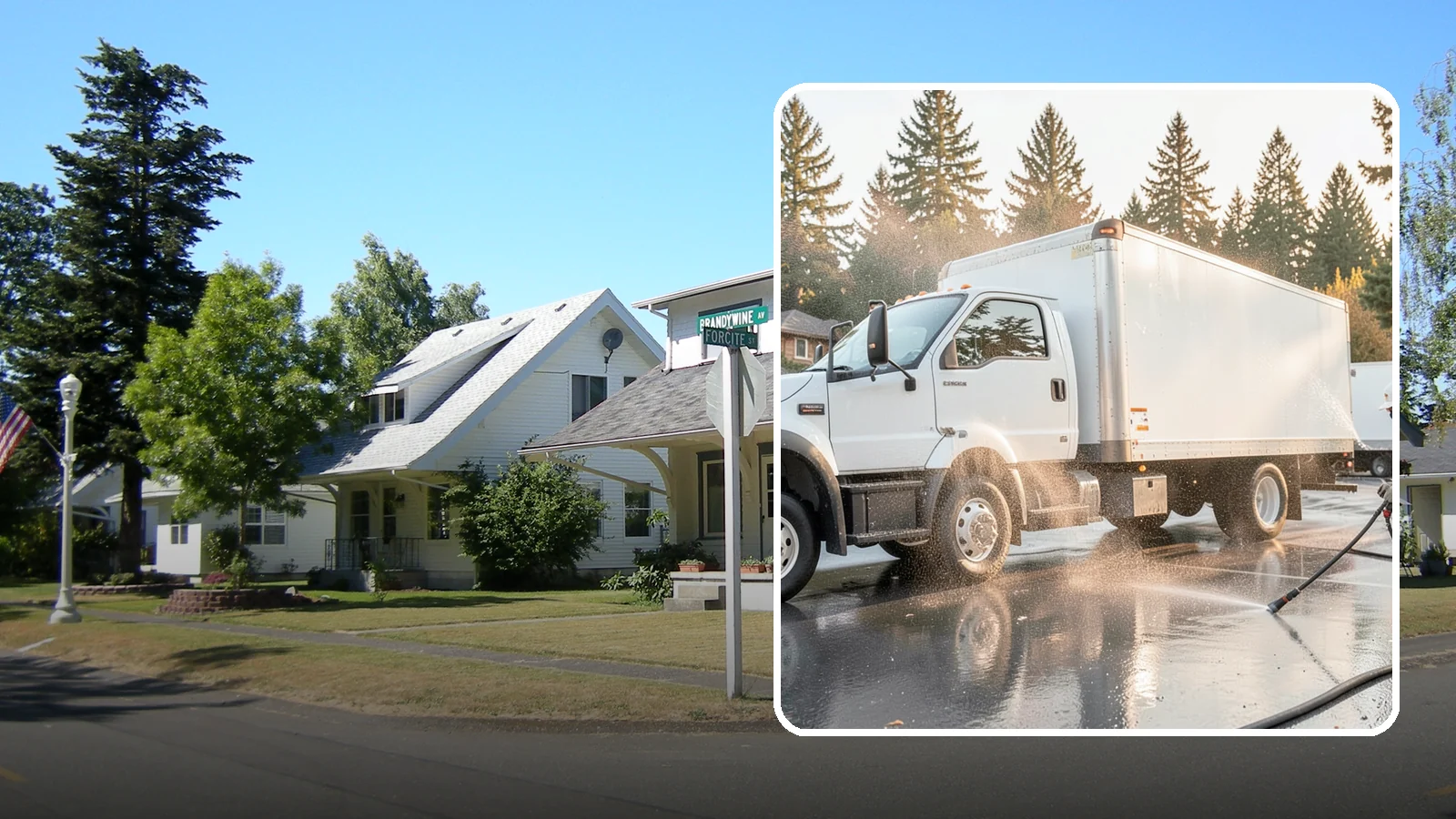 Truck Washing in DuPont, Pierce County, WA - We wash work trucks and box trucks to strip the mud, road film, and grime that Washington job sites and highways pile on.