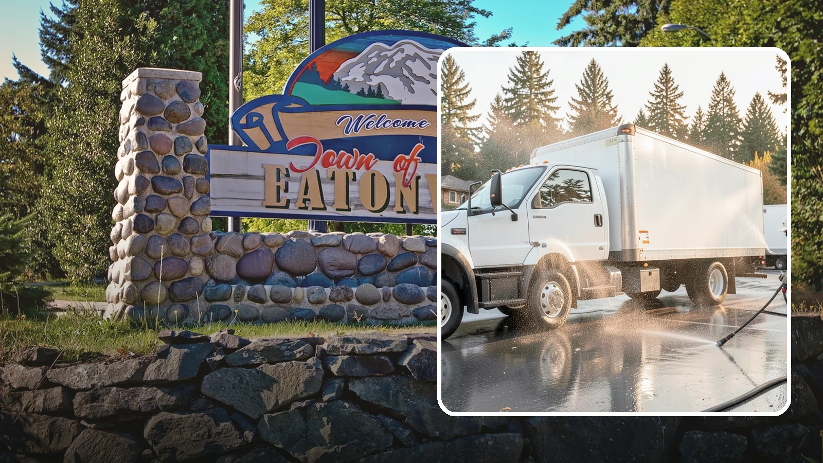 Truck Washing in Eatonville, Pierce County, WA - We wash work trucks and box trucks to strip the mud, road film, and grime that Washington job sites and highways pile on.