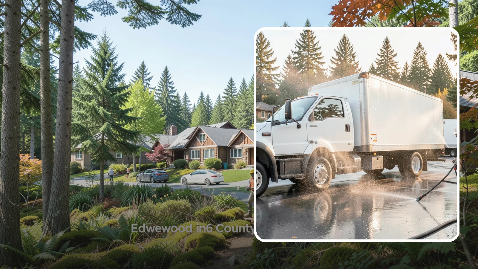 Truck Washing in Edgewood, Pierce County, WA - We wash work trucks and box trucks to strip the mud, road film, and grime that Washington job sites and highways pile on.