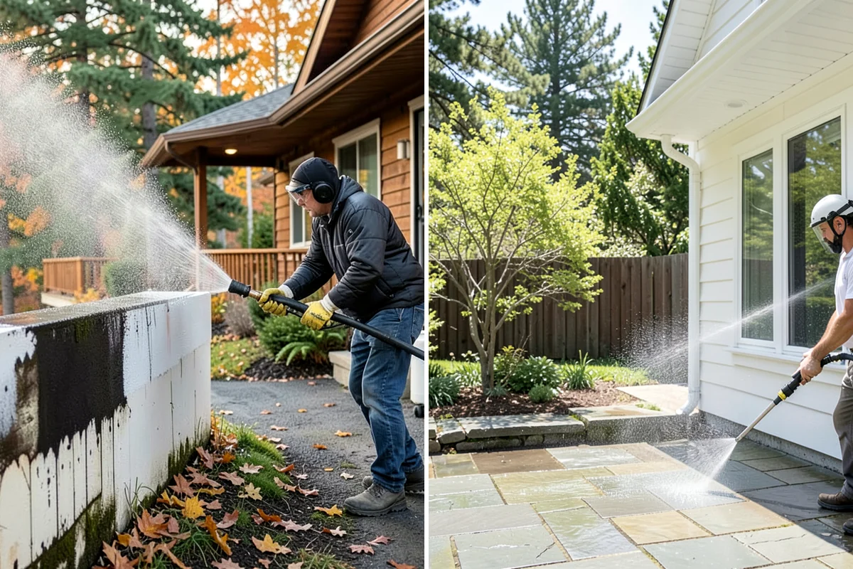 Truck Washing in Federal Way, King County, WA - Pre-rinse to loosen caked mud and grit