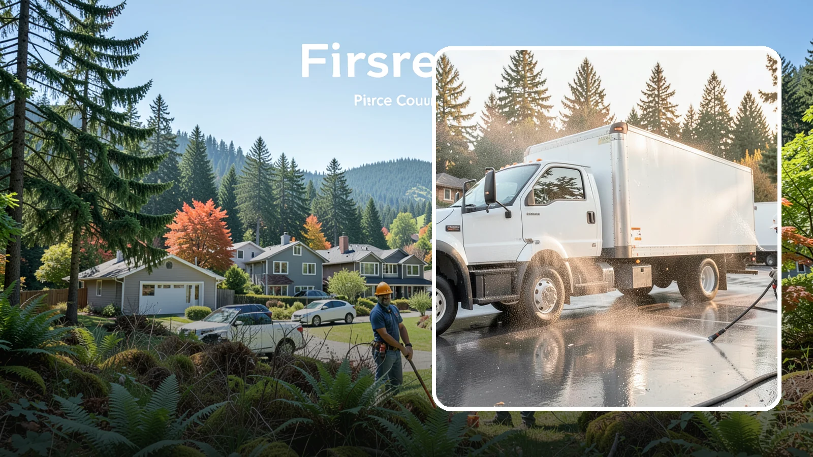 Truck Washing in Fircrest, Pierce County, WA - We wash work trucks and box trucks to strip the mud, road film, and grime that Washington job sites and highways pile on.