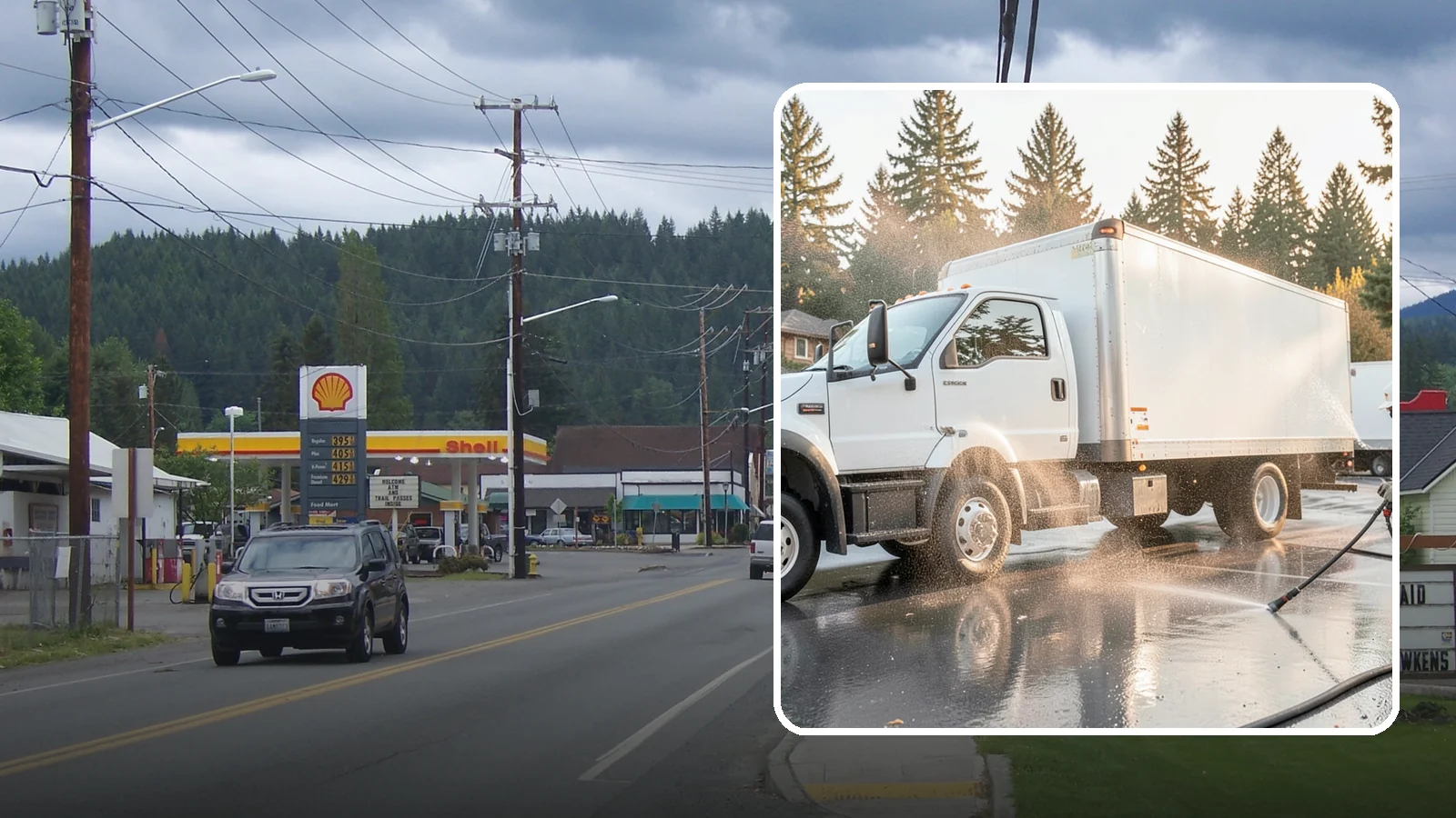 Truck Washing in Granite Falls, Snohomish County, WA - We wash work trucks and box trucks to strip the mud, road film, and grime that Washington job sites and highways pile on.