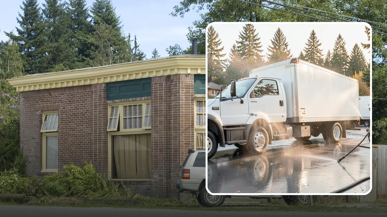 Truck Washing in Hamilton, Skagit County, WA - We wash work trucks and box trucks to strip the mud, road film, and grime that Washington job sites and highways pile on.